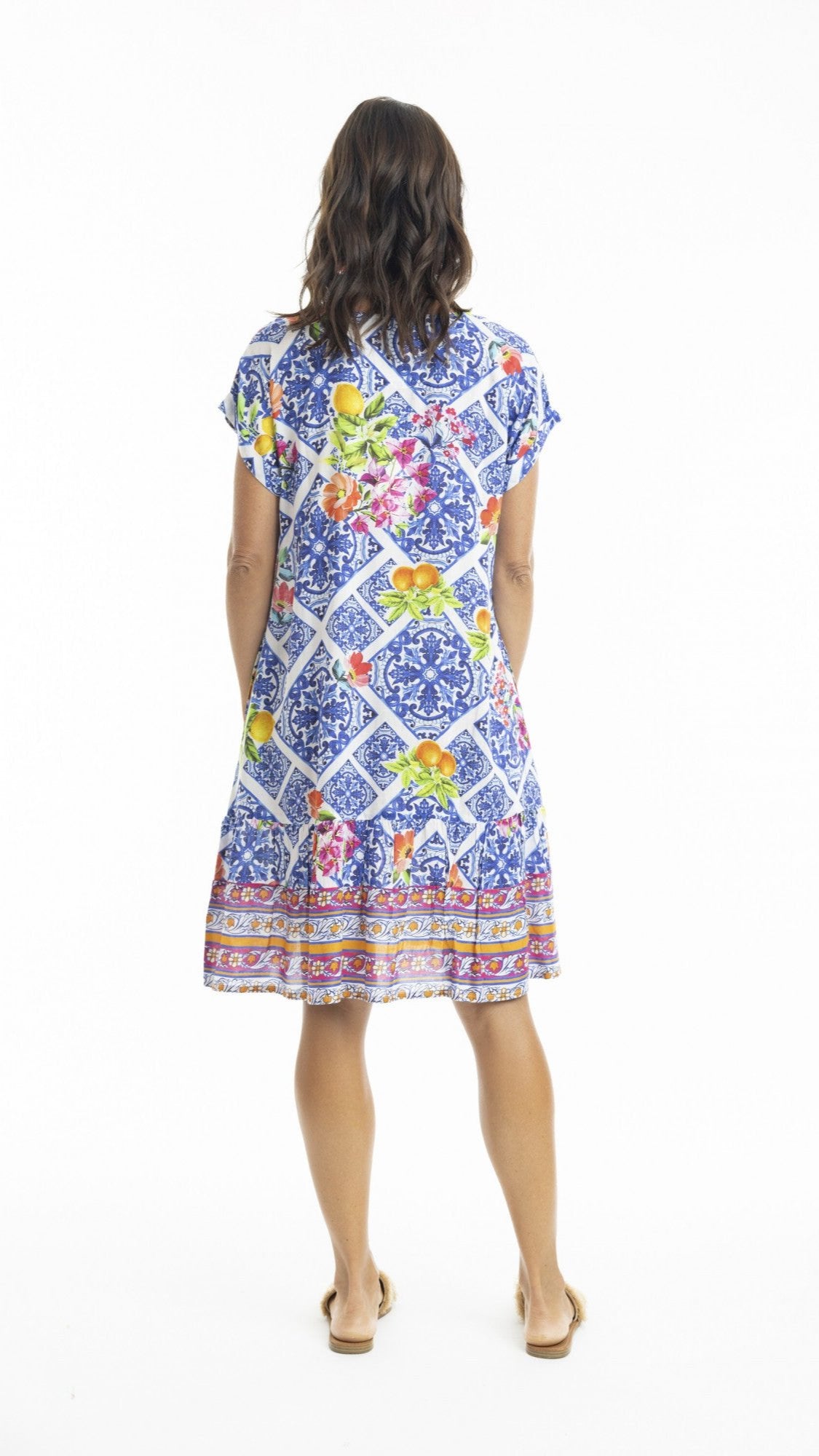 Lilah Shift Dress with Frill Hem