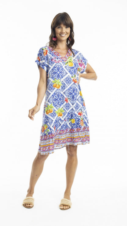 Lilah Shift Dress with Frill Hem