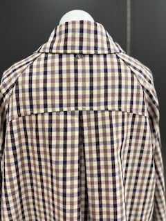 Oversized Double Breasted Check Jacket