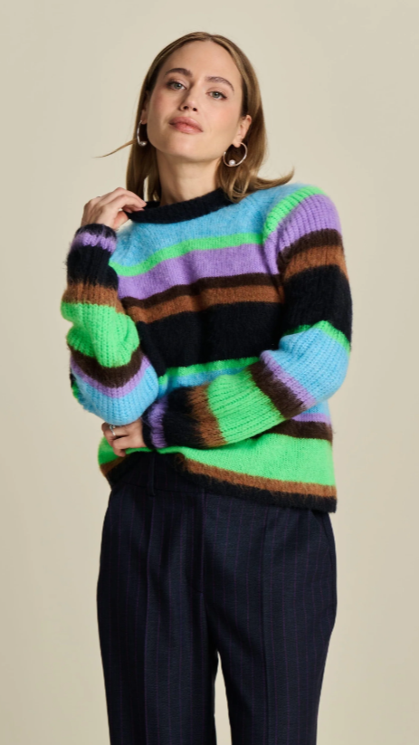 POM Pullover - Brushed Stripes