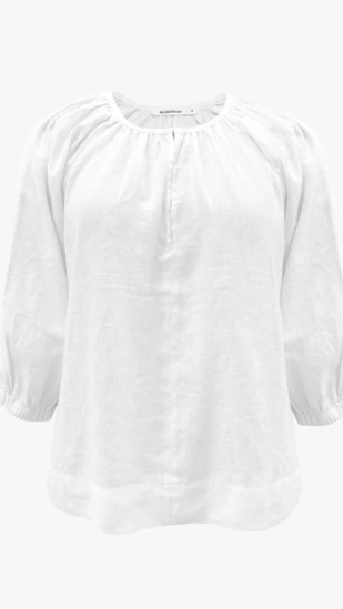 Revolutionary White Linen Relaxed Top