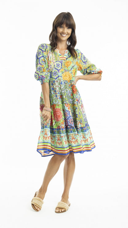 Tara Dress Layered 3/4 Sleeve