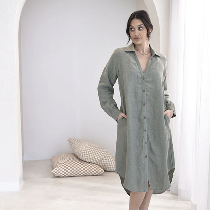 Linen Shirt Dress